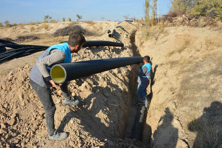 MASKİ Genel Müdürlüğü, kırsal ilçelerde altyapı çalışmalarına devam ediyor.