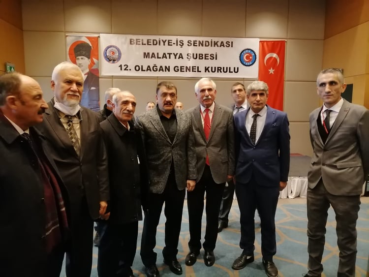 Belediye İş Sendikası Malatya Şubesinin Olağan Genel Kurulunda Osman Nuri Solmazgül güven tazeledi
