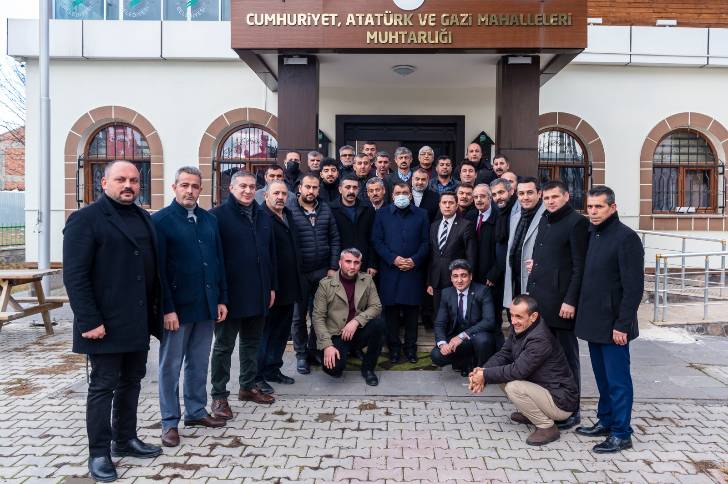Başkan Gürkan Malatya Muhtarlar Derneği Başkanı Şahin Demirci ve Yönetim Kurulu Üyelerini ziyaret etti