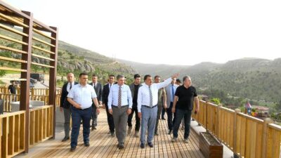 Başkan Gürkan Vali Şahin ile birlikte Beydağı Tabiat Parkında incelemelerde bulundu
