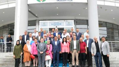 MASTÖB Başkanı Nazife Özdemir ve yönetimiyle birlikte, Başkan Gürkan’ı ziyaret ettiler