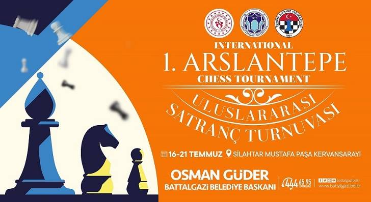 1. Arslantepe Uluslararası Açık Satranç Turnuvası, Battalgazi’de Başlıyor