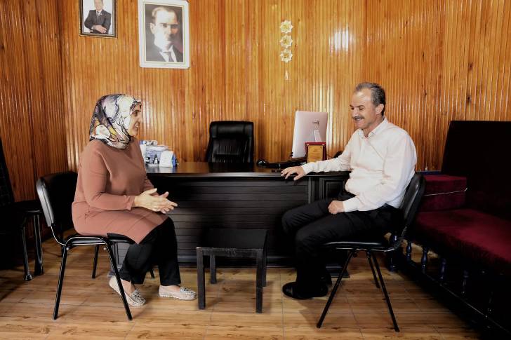 Başkan Kılınç’tan Şehrin Tek Kadın Muhtarına Ziyaret
