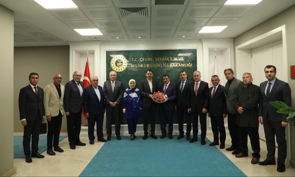 Malatya Büyükşehir Belediye Başkanı Selahattin Gürkan, Bakan Murat Kurum’u ziyaret etti.