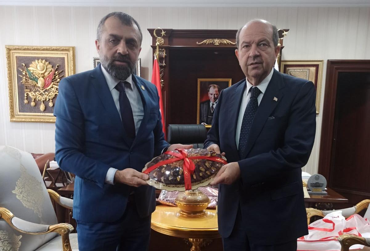 Tarım platformu ve Birlik Başkanı İhsan Akın KKTC Cumhurbaşkanı Sn. Ersin Tatar’ Makamında Ziyaret Etti