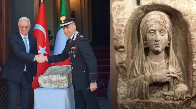 Türkiye’den kaçırılan tarihi eser İtalya’dan geri alındı darısı !!!