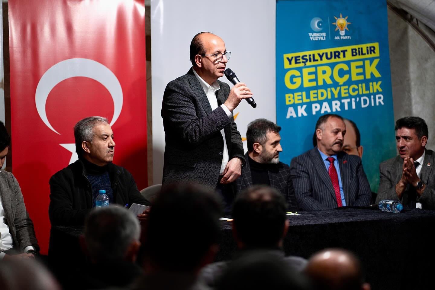 AK Parti Yeşilyurt Belediye Başkan Adayı Prof. Dr. İlhan Geçit:“Bu şehirdeki binalardan tabutlar çıkmasına müsaade etmeyeceğiz