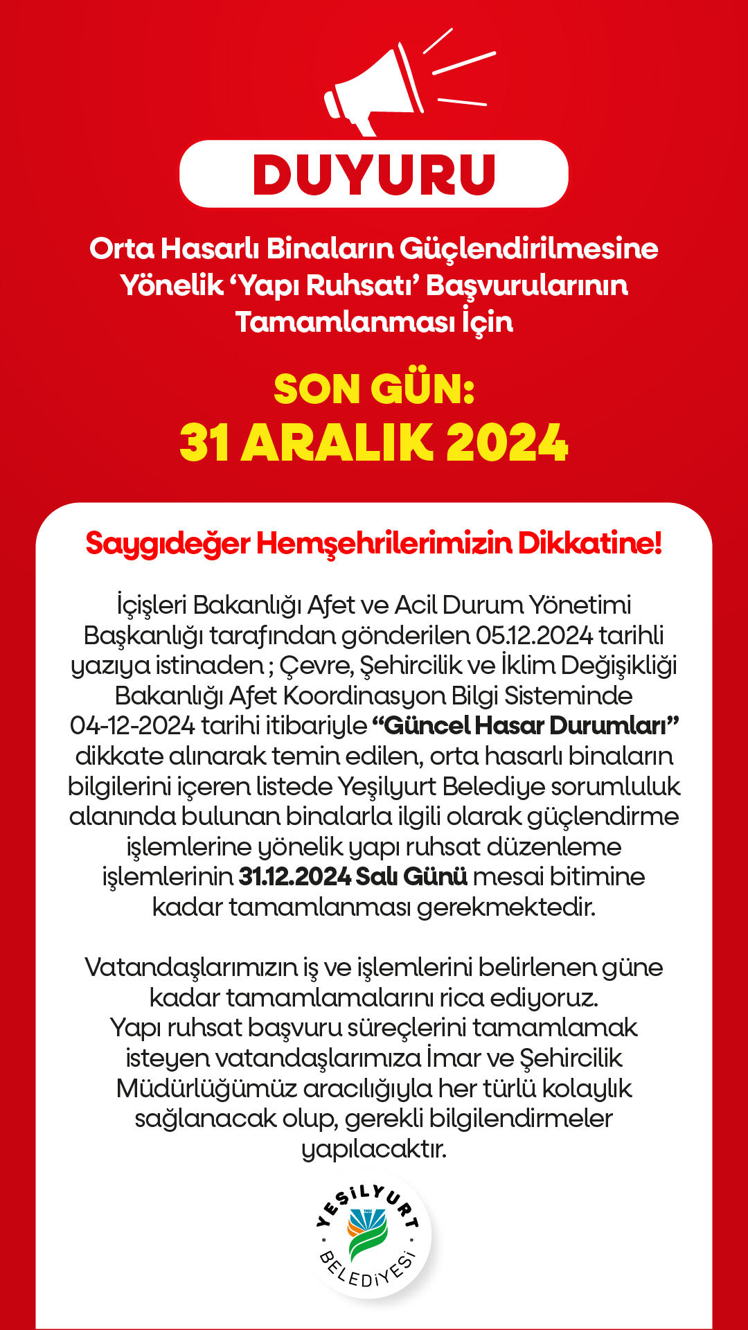 “Son Gün 31 Aralık 2024”