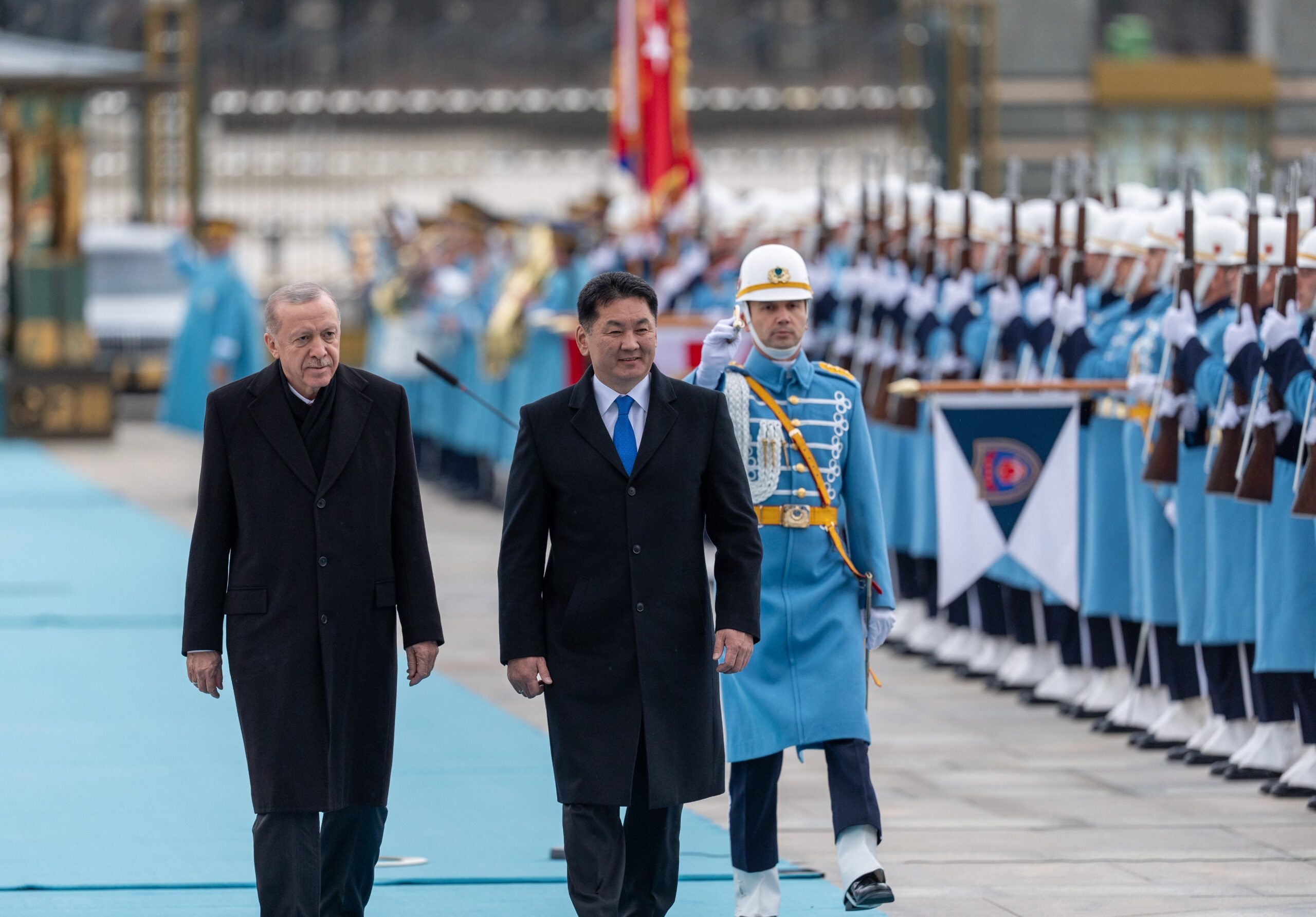 Moğolistan Cumhurbaşkanı Sayın Khurelsukh Ukhnaa ve kıymetli heyetini Türkiye’de misafir etmekten memnuniyet duydum.