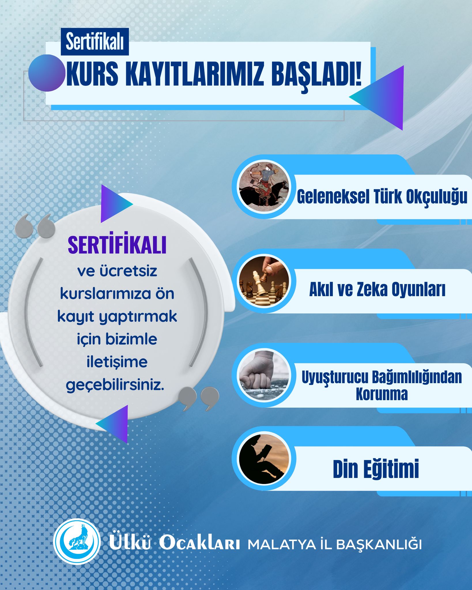 Ülkü Ocakları Sertifikalı Kurs Kayıtları Başladı