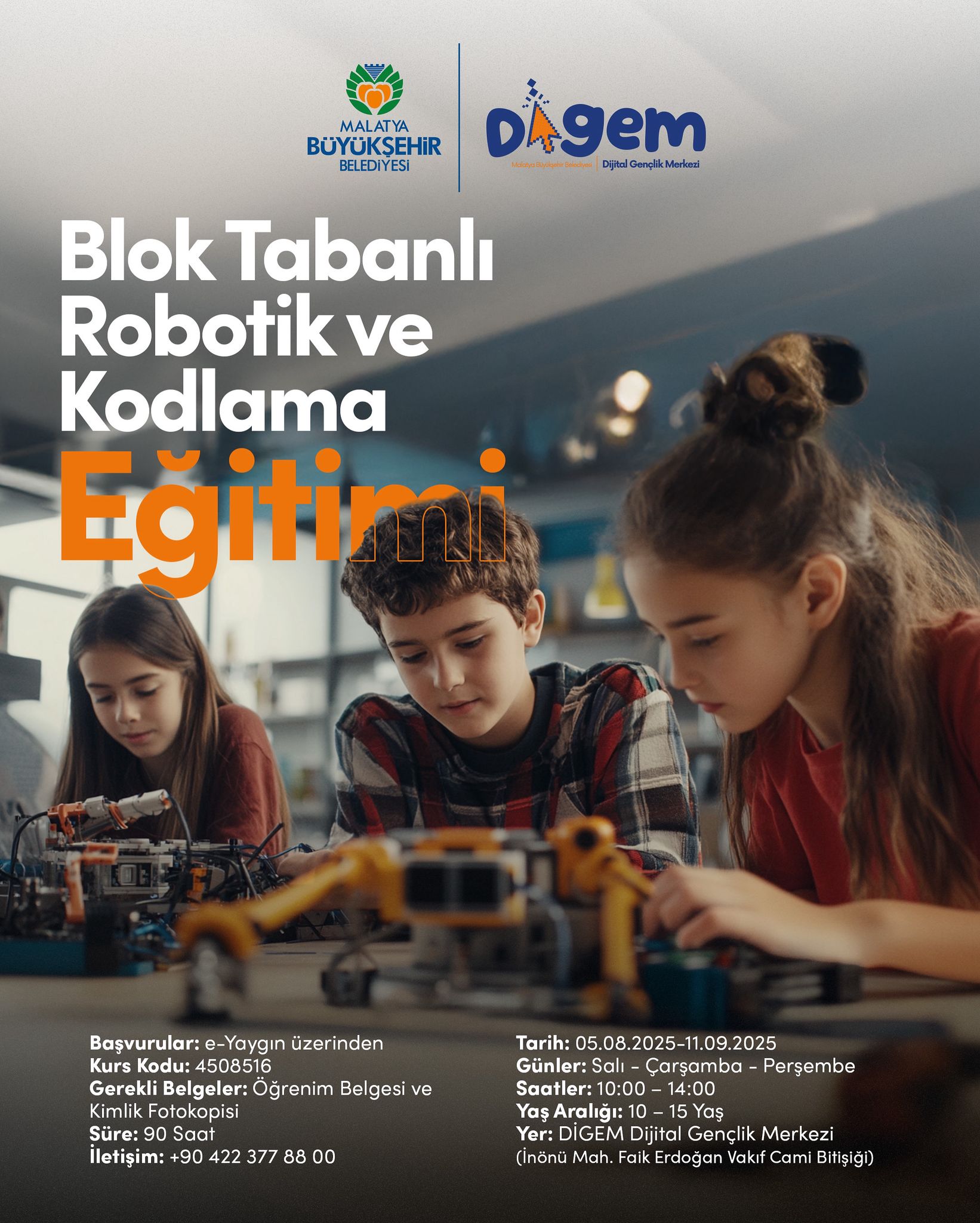 Geleceğin mühendisleri için Malatya’da robotik ve kodlama eğitimi başlıyor!