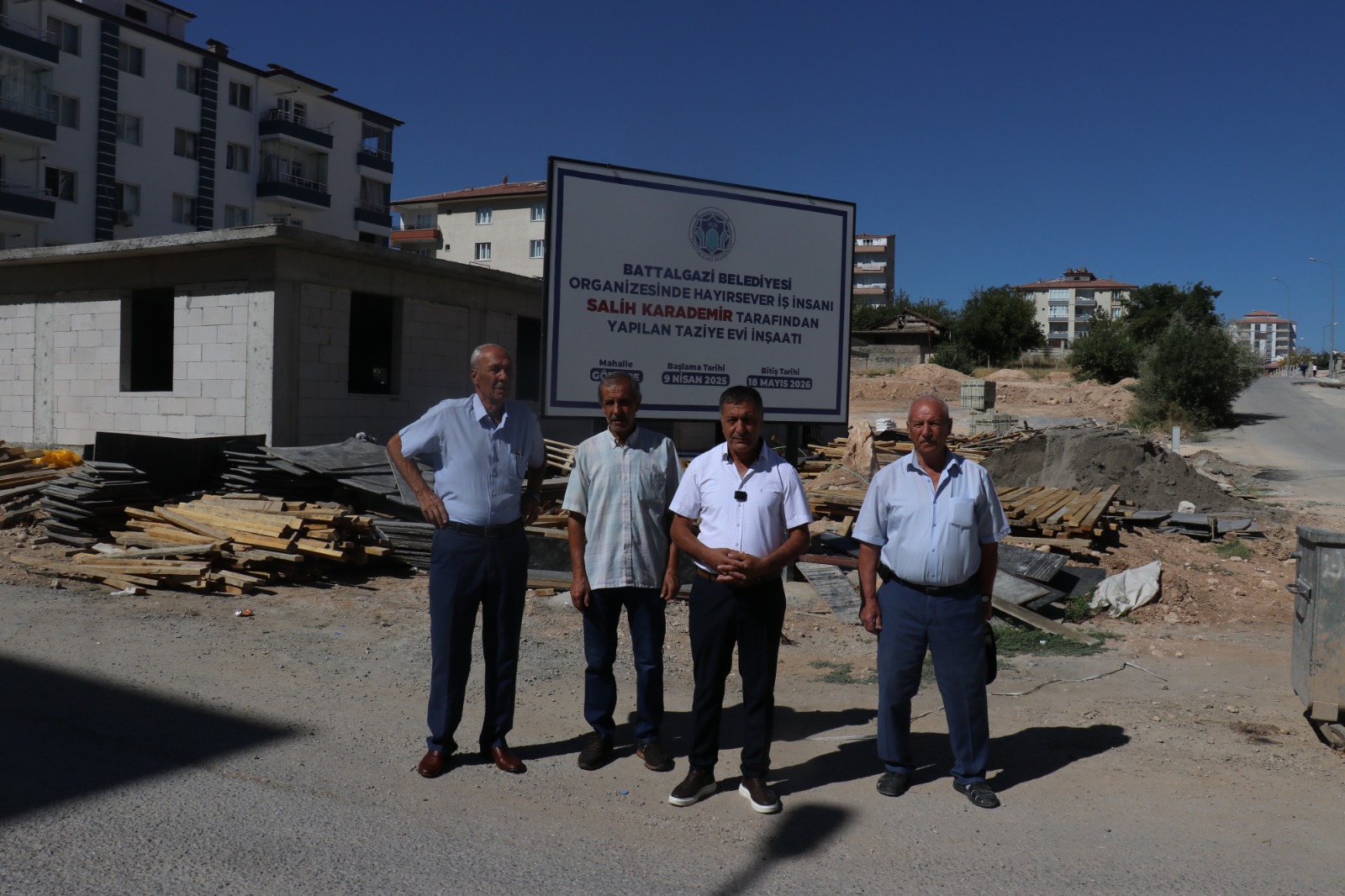 Battalgazi’de hayırsever Salih Karademir’in desteğiyle taziye evi yapılıyor