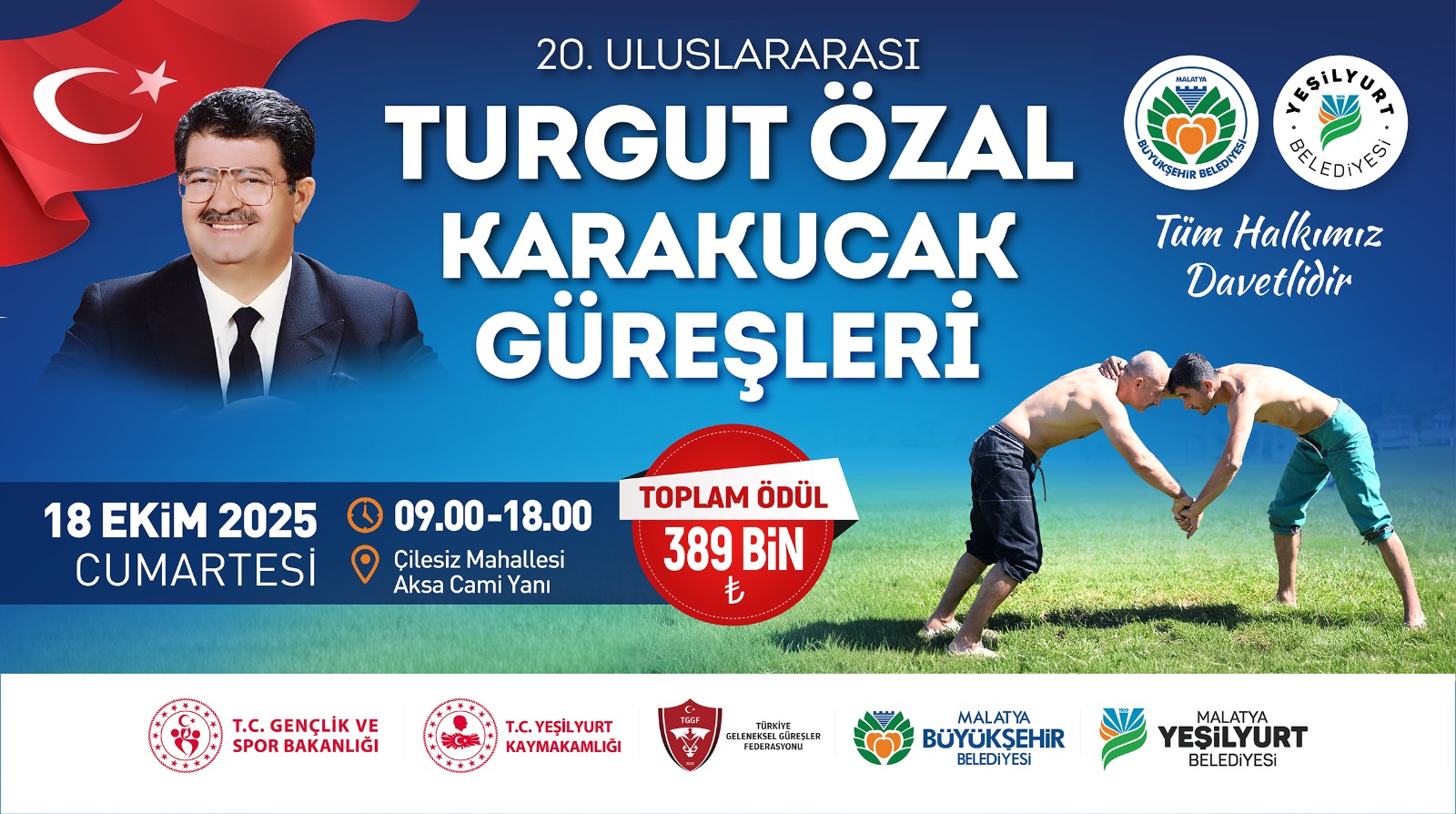 20.Uluslararası Turgut Özal Karakucak Güreşleri İçin Hazırlıklar Tamamlandı
