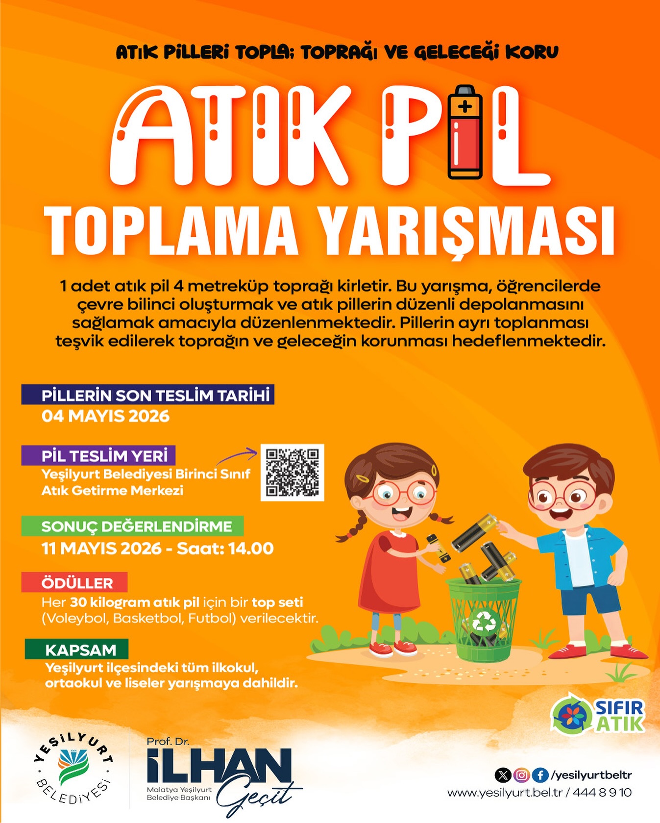 Okullar Arası Atık Pil Toplama Yarışması