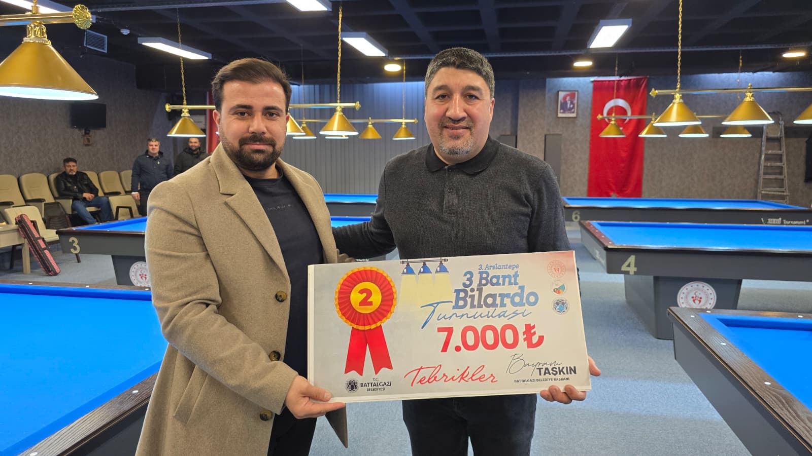 Battalgazi’de 3 Bant Bilardo Turnuvası Sona Erdi